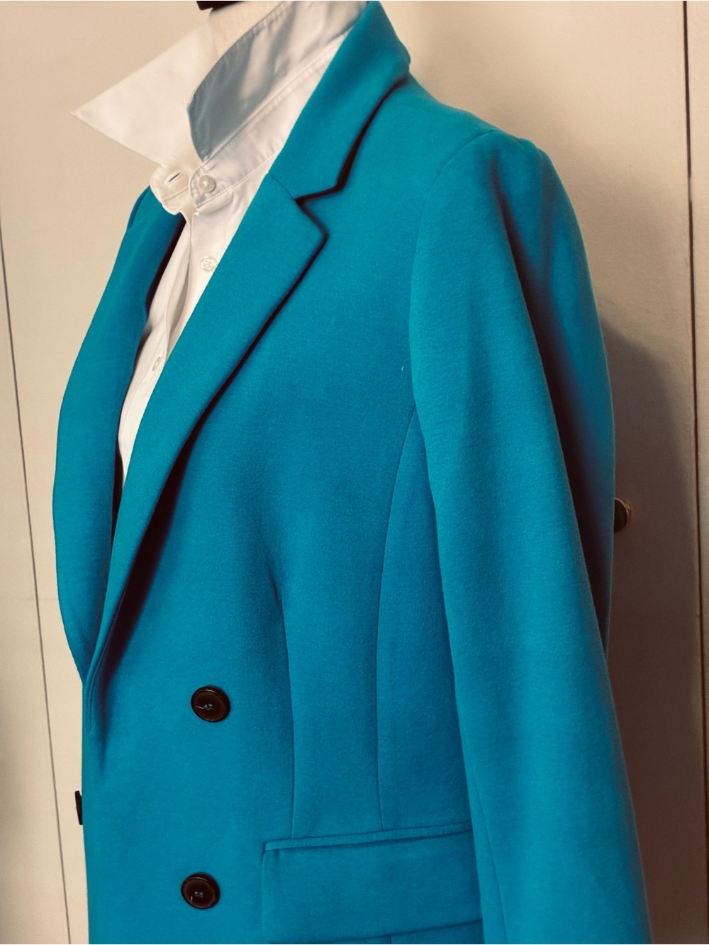 Talbots Turquoise Double-Breasted Jacket - Picture 10 of 10